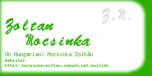 zoltan mocsinka business card